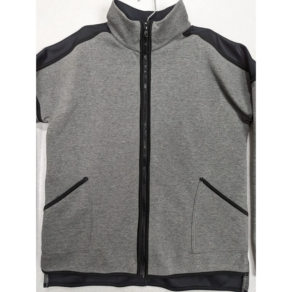 Champion Womens Jacket‎ Zipper Size L Polyester Blend Black Gray